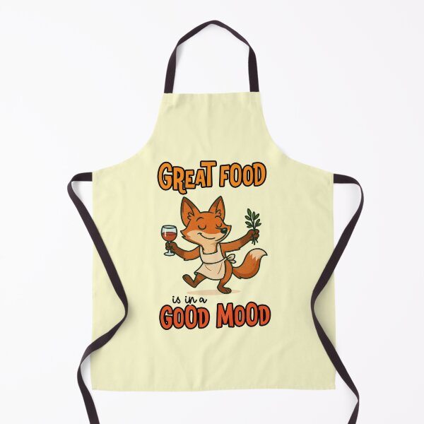 Item preview, Great Food Is In A Good Mood Funny Fox Chef Wine Quote designed and sold by nookmerch97.