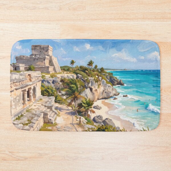 Item preview, Tulum Ruins Above the Caribbean Sea designed and sold by RedPeaStudio.