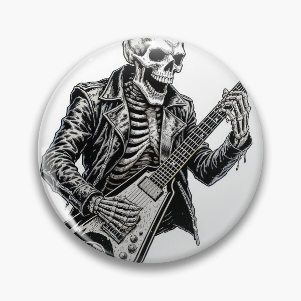 Item preview, Heavy Metal Skeleton Guitarist Rocker designed and sold by Vibes001.