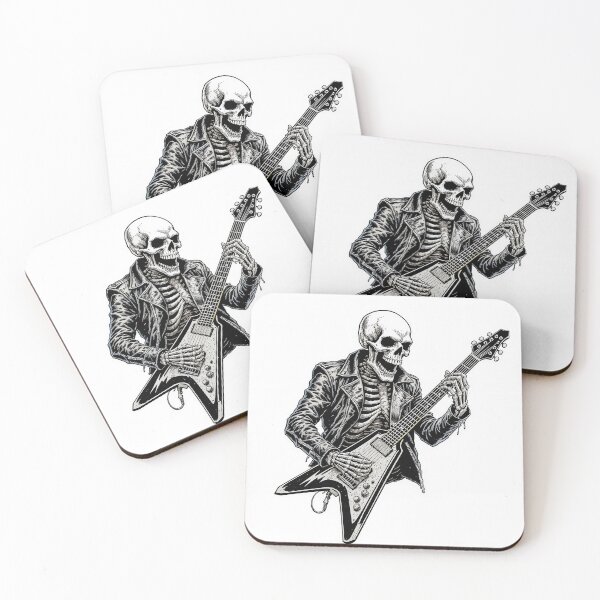 Item preview, Heavy Metal Skeleton Guitarist Rocker designed and sold by Vibes001.