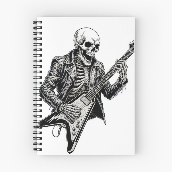 Item preview, Heavy Metal Skeleton Guitarist Rocker designed and sold by Vibes001.