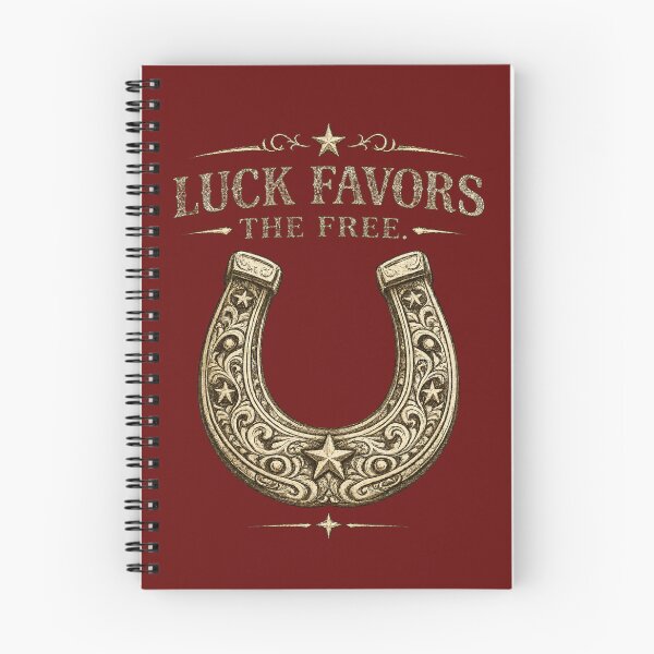 Item preview, Luck Favors The Free - Retro Western Horseshoe Graphic | Vintage Cowboy Country Design designed and sold by Anyshca.