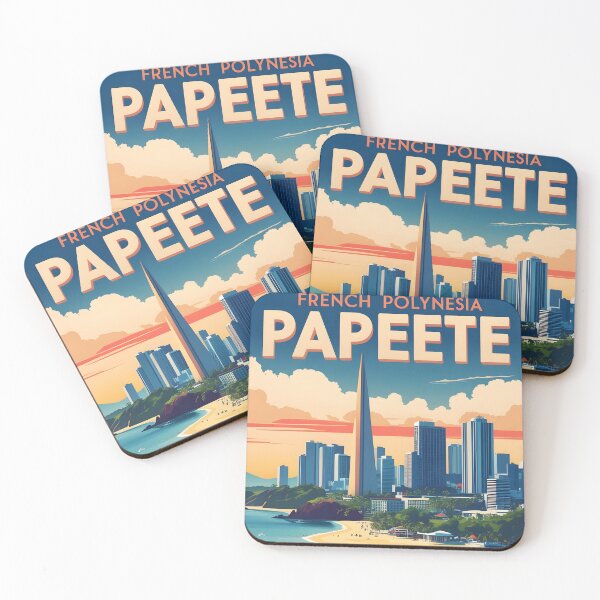 Item preview, Papeete French Polynesia Vintage Travel Tourism designed and sold by TravelersGems.