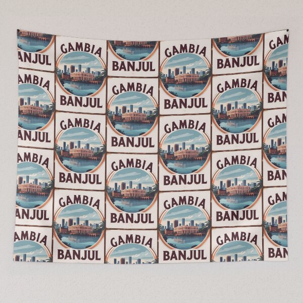 Item preview, Banjul Gambia Vintage Travel Tourism designed and sold by TravelersGems.