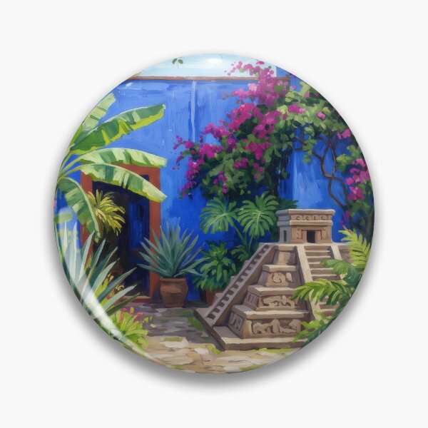 Item preview, Casa Azul Courtyard Coyoacán designed and sold by RedPeaStudio.