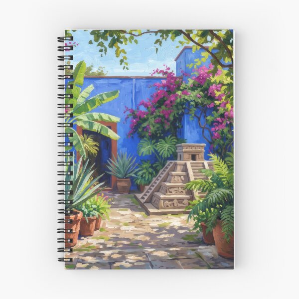 Item preview, Casa Azul Courtyard Coyoacán designed and sold by RedPeaStudio.