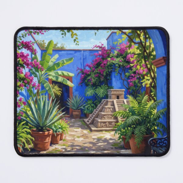 Item preview, Casa Azul Courtyard Coyoacán designed and sold by RedPeaStudio.