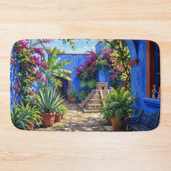 Item preview, Casa Azul Courtyard Coyoacán designed and sold by RedPeaStudio.