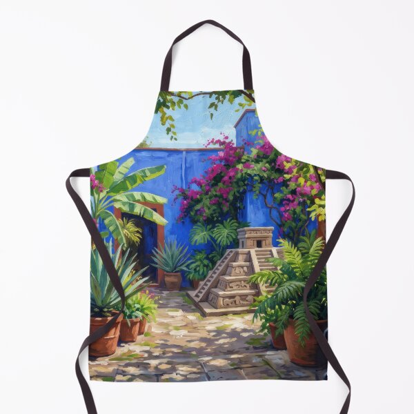 Item preview, Casa Azul Courtyard Coyoacán designed and sold by RedPeaStudio.