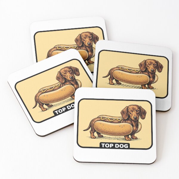 Item preview, Top Dog Hotdog Dachshund designed and sold by Tiffany Roy.