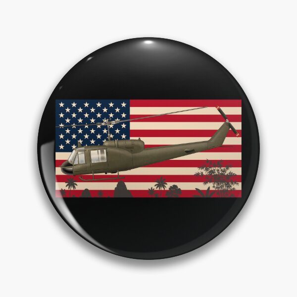 Item preview, UH-1 Huey Helicopter Vietnam War American Flag designed and sold by MilitaryMart.