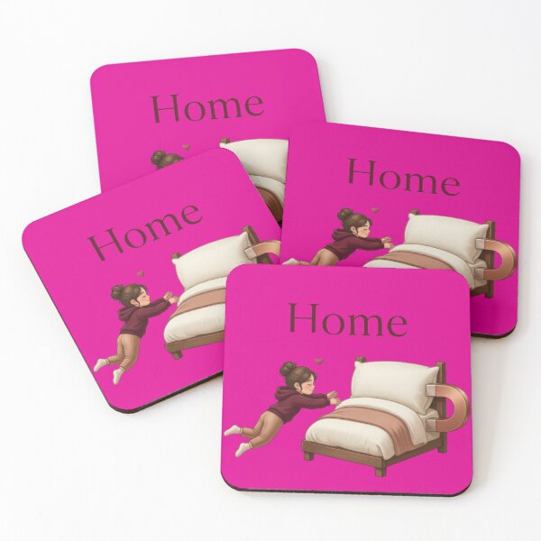 Item preview, Home Bed Magnet - Cute Girl Pulled to Bed Funny Art designed and sold by Northern Glow Art.