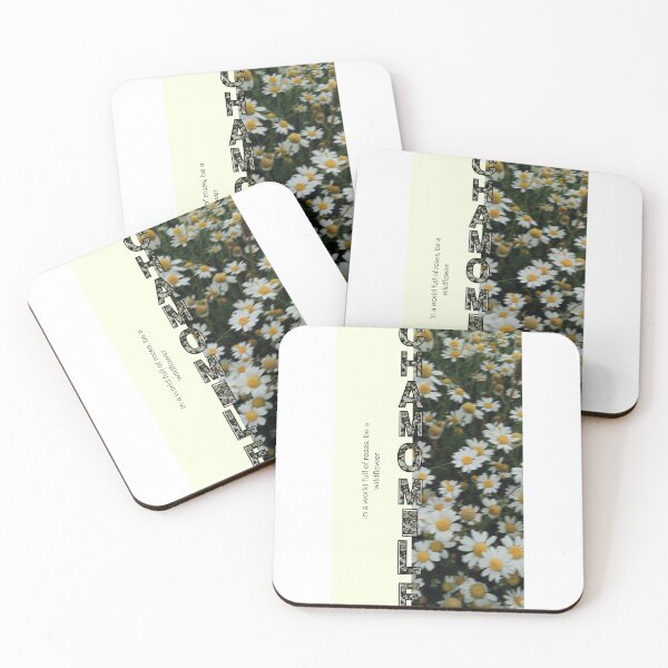 Item preview, Aesthetic Chamomile Botanical Typographic Poster designed and sold by Nature Moments.
