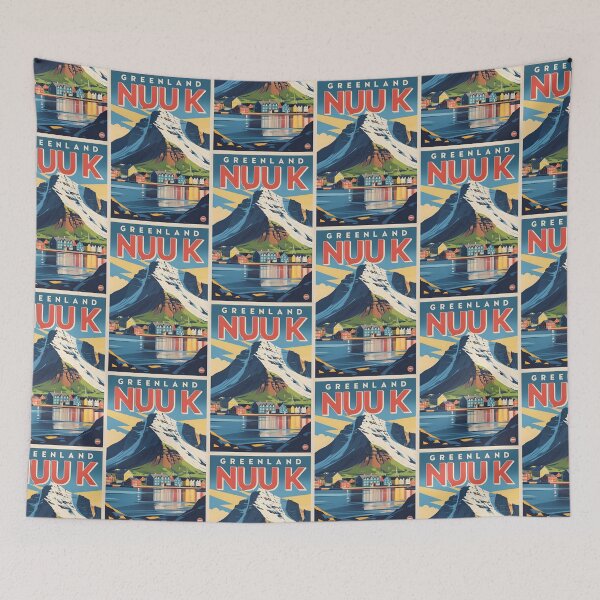Item preview, Nuuk Greenland Vintage Travel Tourism designed and sold by TravelersGems.