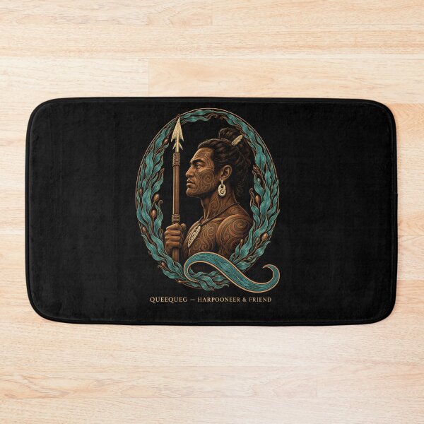 Item preview, Queequeg Harpooner and Friend Engraved Portrait designed and sold by Fenay Designs.