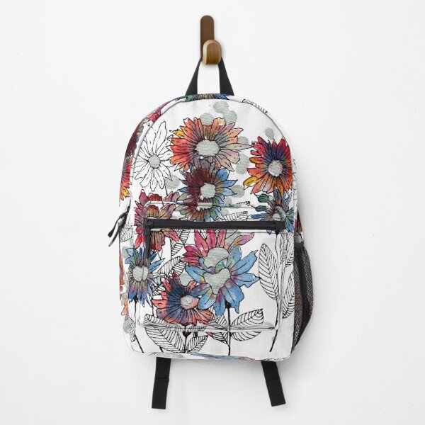 Item preview, Colourful Wildflower Garden Watercolour with Linework designed and sold by ArithraStudio.