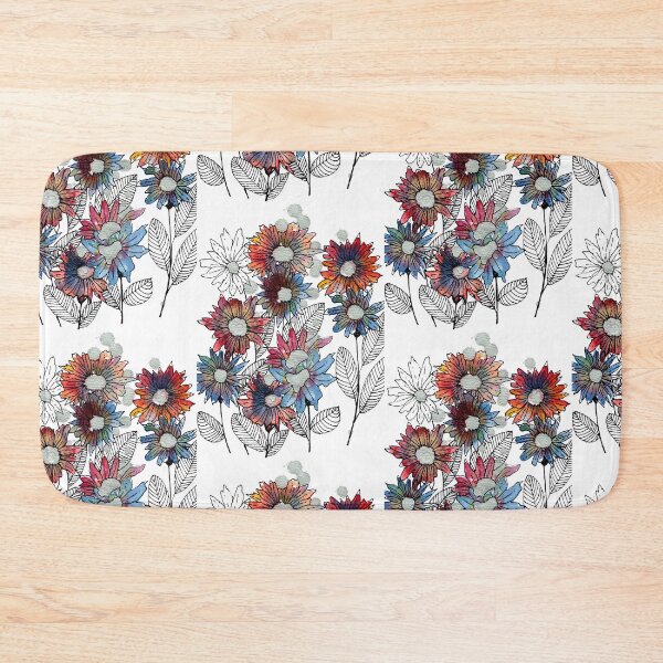 Item preview, Colourful Wildflower Garden Watercolour with Linework designed and sold by ArithraStudio.