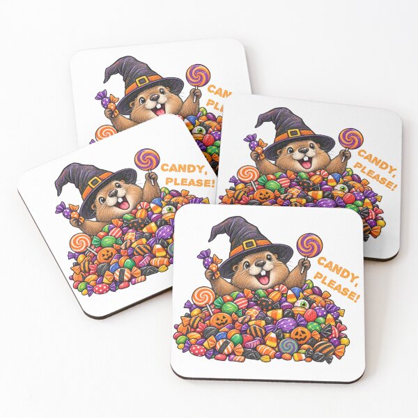 Item preview, Cute Groundhog Candy Please Halloween Witch Hat Design designed and sold by Buli89.
