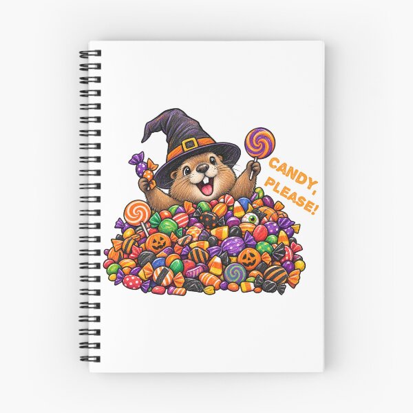 Item preview, Cute Groundhog Candy Please Halloween Witch Hat Design designed and sold by Buli89.
