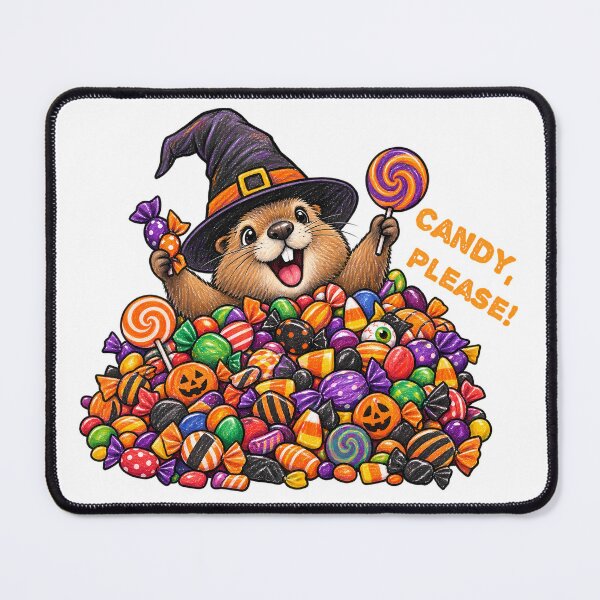 Item preview, Cute Groundhog Candy Please Halloween Witch Hat Design designed and sold by Buli89.
