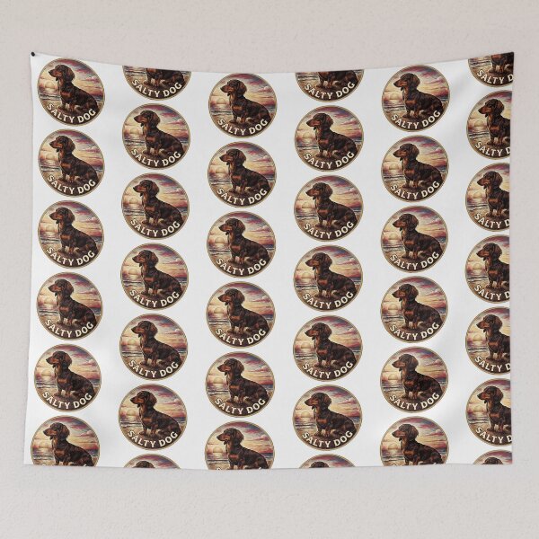 Item preview, Salty Dog Dachshund Sunset designed and sold by Roy & Tiffany.