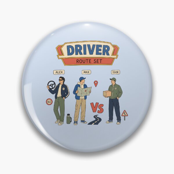 Item preview, Driver Sticker — “Route Is Planned” Road Life Humor Design designed and sold by Krasnovaovaova.