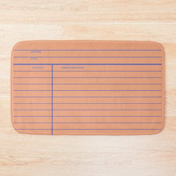 Item preview, Vintage Library Card - Retro Orange and Blue designed and sold by cozydaily.