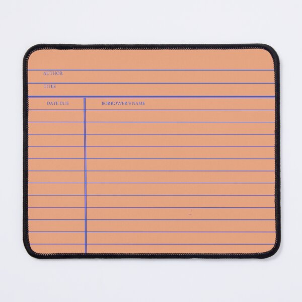 Item preview, Vintage Library Card - Retro Orange and Blue designed and sold by cozydaily.