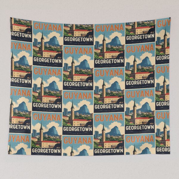 Item preview, Georgetown Guyana Vintage Travel Tourism designed and sold by TravelersGems.