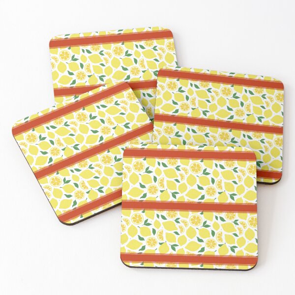 Item preview, Cute Lemon Pattern with Orange Stripes designed and sold by TackyTime.