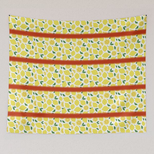 Item preview, Cute Lemon Pattern with Orange Stripes designed and sold by TackyTime.
