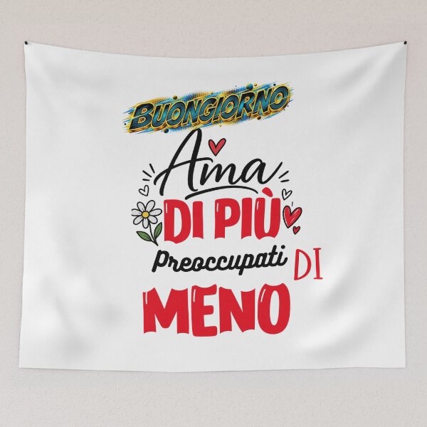 Item preview, Ama di Più, Preoccupati di Meno - Cita positiva italiana de Buongiorno designed and sold by The Kawaii Forge.