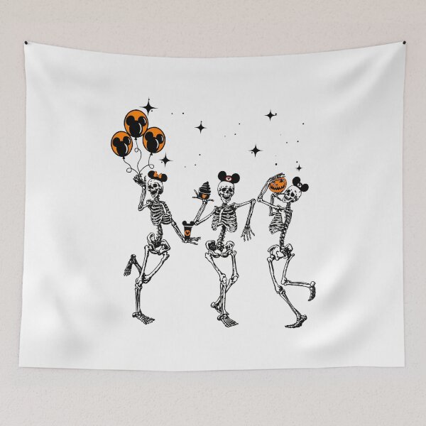 Item preview, Dancing Skeleton Halloween Mickey Style Spooky Artwork designed and sold by JudyJenni82877.