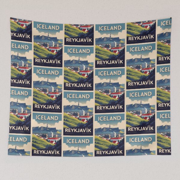 Item preview, Reykjavik Iceland Vintage Travel Tourism designed and sold by TravelersGems.