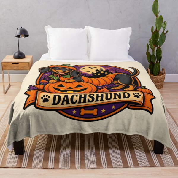 Item preview, Dachshund Halloween Shirt – Cute Wiener Dog Pumpkin Costume Retro Badge designed and sold by Globalcitytees.