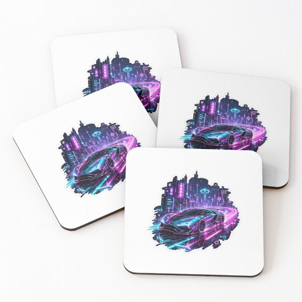 Item preview, Neon Cyber Car Sticker designed and sold by blossomfun.