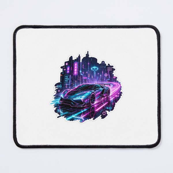 Item preview, Neon Cyber Car Sticker designed and sold by blossomfun.
