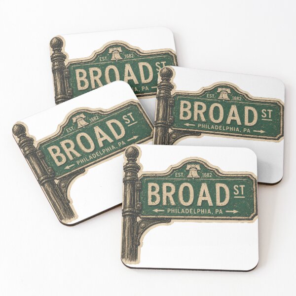 Artikelvorschau, Vintage Philadelphia Broad St. Straßenschild entworfen und verkauft von PhillyStickerQueen.