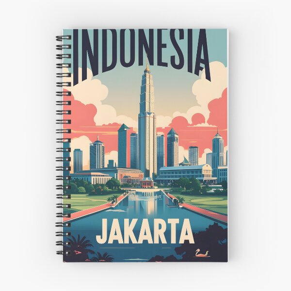 Item preview, Jakarta Indonesia Vintage Travel Tourism designed and sold by TravelersGems.