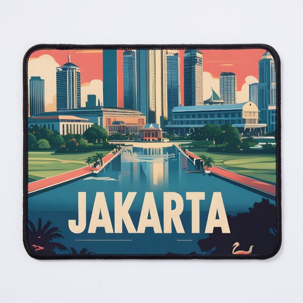 Item preview, Jakarta Indonesia Vintage Travel Tourism designed and sold by TravelersGems.