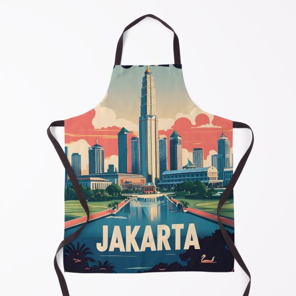 Item preview, Jakarta Indonesia Vintage Travel Tourism designed and sold by TravelersGems.