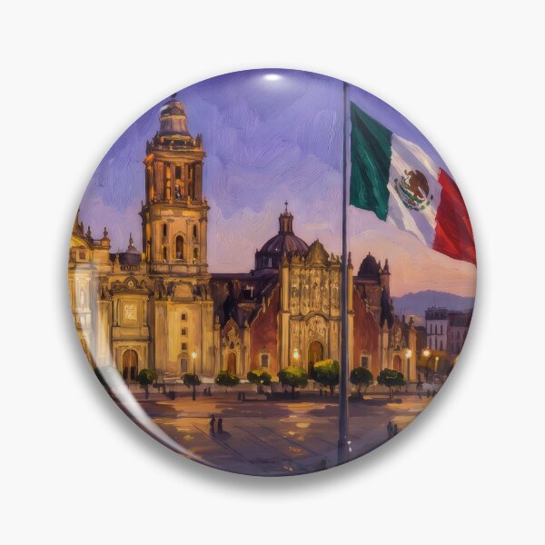 Item preview, The Zócalo at Dusk Mexico City designed and sold by RedPeaStudio.