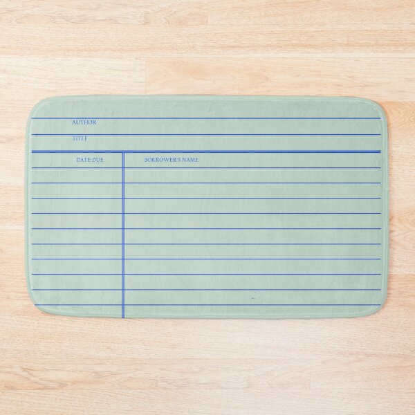 Item preview, Vintage Library Card - Retro Green and Blue designed and sold by cozydaily.