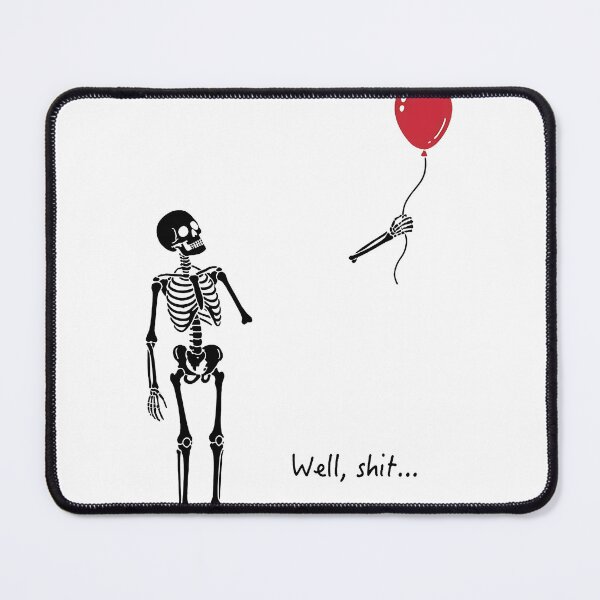 Item preview, Spooky Skeleton Balloon Dark Humor Halloween Illustration designed and sold by LindaWash39353.