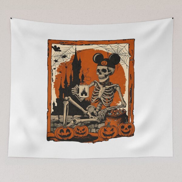 Item preview, Vintage Halloween Skeleton Mouse Spooky Castle Night Scene designed and sold by JudyJenni82877.