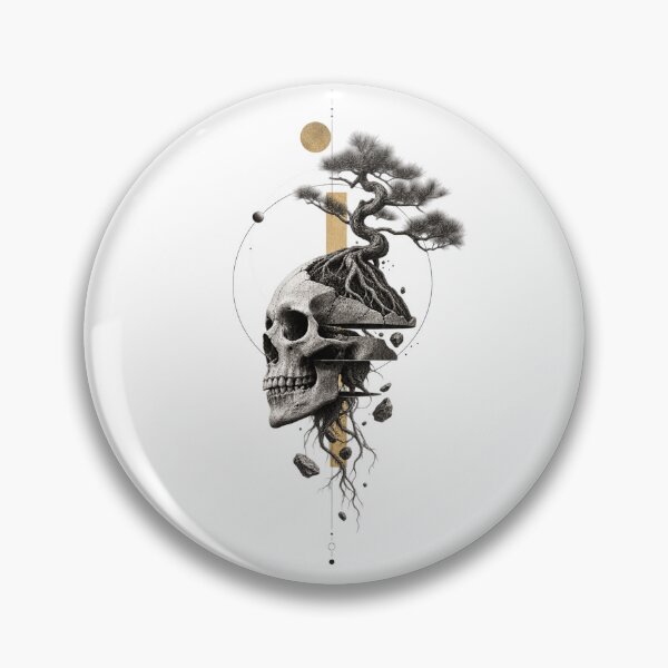 Item preview, Skull Bonsai — Japanese Zen Death and Life Surreal Art designed and sold by mari0n980.