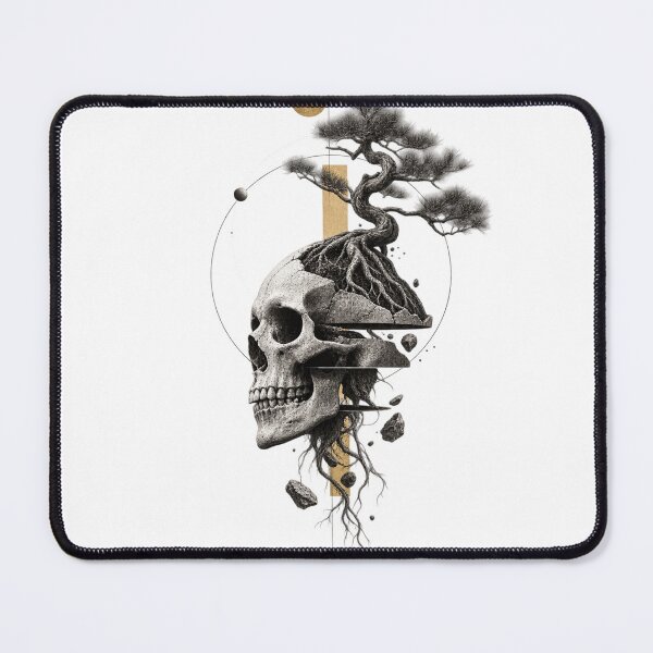 Item preview, Skull Bonsai — Japanese Zen Death and Life Surreal Art designed and sold by mari0n980.