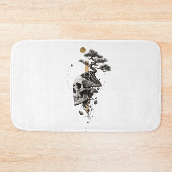 Item preview, Skull Bonsai — Japanese Zen Death and Life Surreal Art designed and sold by mari0n980.