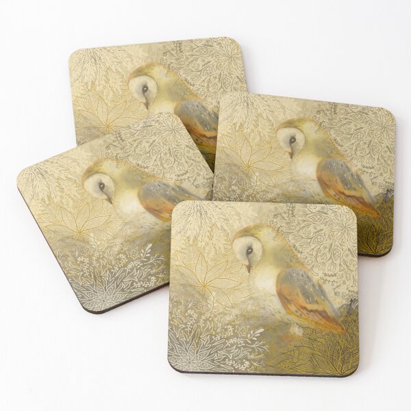 Item preview, Barn Owl with Autumn Foliage designed and sold by ScaleDesigns.