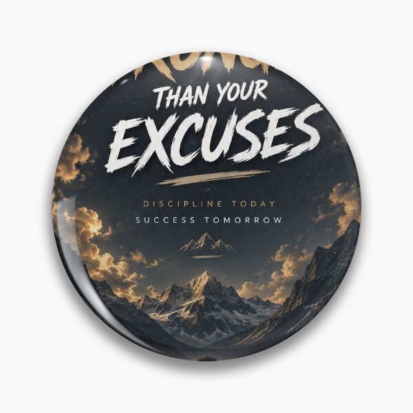 Item preview, Be Stronger Than Your Excuses – Mountain Motivation Design designed and sold by Coverify.